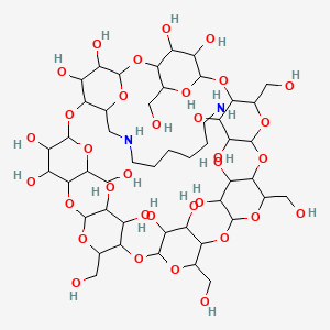 Chemical structure of Mono-(6-(1,6-hexamethylenediamine)-6-deoxy)-β-Cyclodextrin