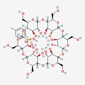 Chemical structure of Mono-2-O-(p-toluenesulfonyl)-α-cyclodextrin