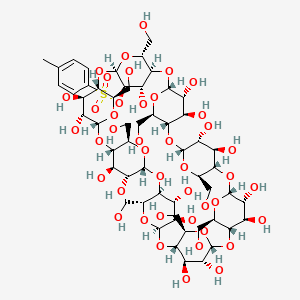 Chemical structure of Mono-2-O-(p-toluenesulfonyl)-γ-cyclodextrin