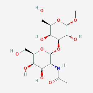 Chemical structure of N-((2R,3R,4R,5R,6R)-2-(((2R,3S,4S,5R,6S)-3,5-dihydroxy-2-(hydroxymethyl)-6-methoxytetrahydro-2H-pyran-4-yl)oxy)-4,5-dihydroxy-6-(hydroxymethyl)tetrahydro-2H-pyran-3-yl)acetamide