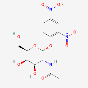 Chemical structure of N-((2R,3R,4R,5R,6R)-2-(2,4-dinitrophenoxy)-4,5-dihydroxy-6-(hydroxymethyl)tetrahydro-2H-pyran-3-yl)acetamide
