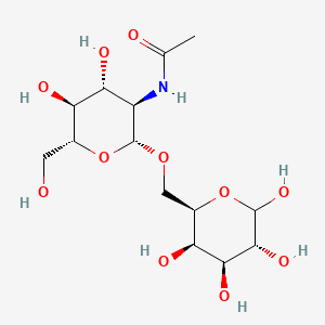 Chemical structure of beta-D-GlcpNAc-(1->6)-D-Galp