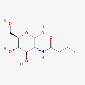 Chemical structure of N-((2R,3R,4S,5R)-3,4,5,6-tetrahydroxy-1-oxohexan-2-yl)butyramide