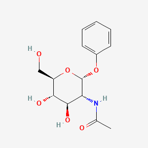Chemical structure of Phenyl 2-acetamido-2-deoxy-alpha-D-glucopyranoside