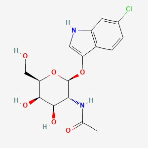 Chemical structure of 6-Chloro-3-indoxyl-N-acetyl-beta-D-galactosaminide