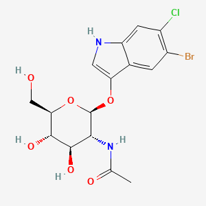 Chemical structure of 5-Bromo-6-chloro-3-indolyl N-acetyl-beta-D-glucosaminide