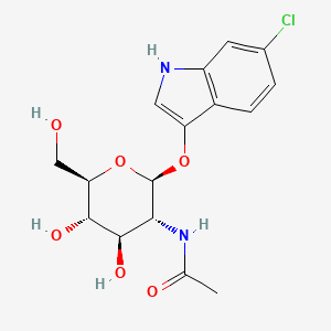 Chemical structure of 6-Chloro-3-indolyl N-acetyl-beta-D-glucosaminide