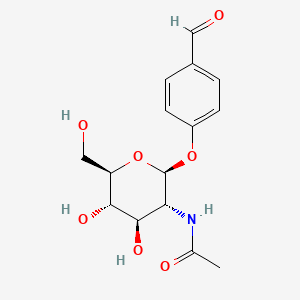 Chemical structure of 4-Formylphenyl 2-acetamido-2-deoxy-beta-D-glucopyranoside