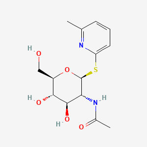 Chemical structure of N-((2S,3R,4R,5S,6R)-4,5-dihydroxy-6-(hydroxymethyl)-2-((6-methylpyridin-2-yl)thio)tetrahydro-2H-pyran-3-yl)acetamide
