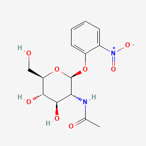 Chemical structure of 2-Nitrophenyl 2-acetamido-2-deoxy-beta-D-glucopyranoside
