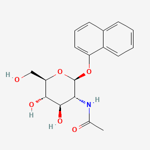 Chemical structure of 1-Naphthyl 2-acetamido-2-deoxy-beta-D-glucopyranoside
