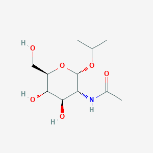 Chemical structure of isopropyl 2-acetamido-2-deoxy-alpha-D-glucopyranoside