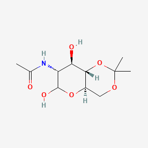 Chemical structure of 2-Acetamido-2-deoxy-4,6-o-isopropylidene-D-glucopyranose