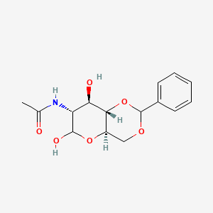 Chemical structure of 2-Acetamido-4,6-o-benzylidene-2-deoxy-D-glucopyranose