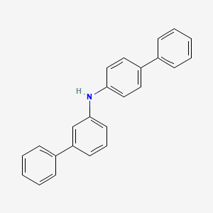 Chemical structure of N-([1,1'-Biphenyl]-4-yl)-[1,1'-biphenyl]-3-amine