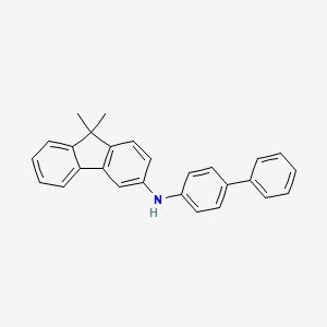 Chemical structure of N-([1,1'-Biphenyl]-4-yl)-9,9-dimethyl-9H-fluoren-3-amine