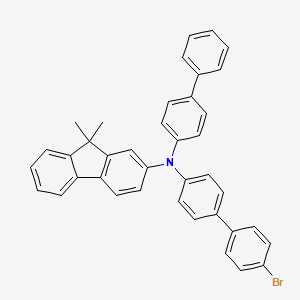 Chemical structure of N-([1,1'-Biphenyl]-4-yl)-N-(4'-bromo-[1,1'-biphenyl]-4-yl)-9,9-dimethyl-9H-fluoren-2-amine