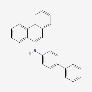 Chemical structure of N-([1,1'-Biphenyl]-4-yl)phenanthren-9-amine