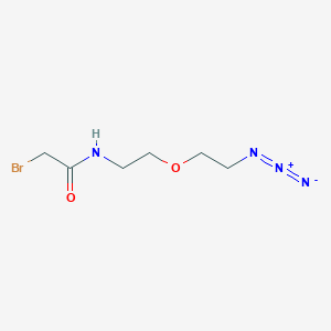 Chemical structure of N-(2-(2-Azidoethoxy)ethyl)-2-bromoacetamide