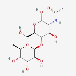 Chemical structure of alpha-L-Fucp-(1->4)-D-GlcpNAc