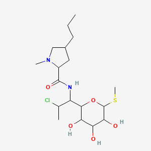 Chemical structure of n-(2-Chloro-1-(3,4,5-trihydroxy-6-(methylthio)tetrahydro-2h-pyran-2-yl)propyl)-1-methyl-4-propylpyrrolidine-2-carboxamide