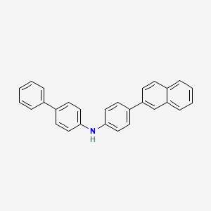 Chemical structure of N-(4-(Naphthalen-2-yl)phenyl)-[1,1'-biphenyl]-4-amine