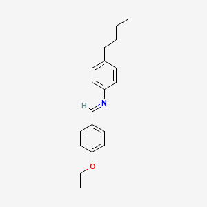 Chemical structure of 4'-Ethoxybenzylidene-4-butylaniline