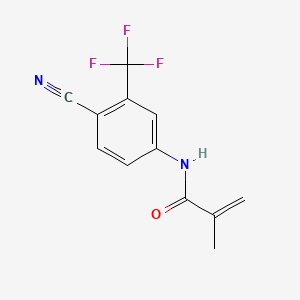 Chemical structure of N-(4-Cyano-3-(trifluoromethyl)phenyl)methacrylamide