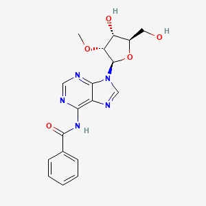 Chemical structure of N6-Benzoyl-2'-O-methyl-adenosine