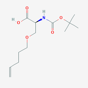 Chemical structure of N-(tert-Butoxycarbonyl)-O-(pent-4-en-1-yl)-L-serine