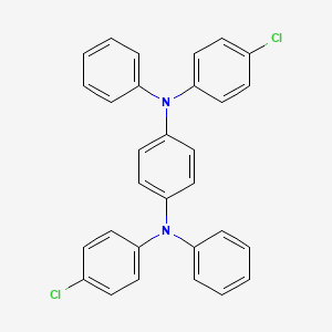 Chemical structure of N,N'-Bis(4-chlorophenyl)-N,N'-diphenyl-1,4-phenylenediamine