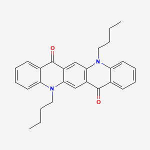 Chemical structure of N,N'-Dibutylquinacridone