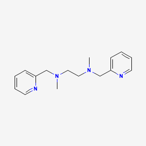 Chemical structure of N,N'-Dimethyl-N,N'-bis(2-pyridylmethyl)ethane-1,2-diamine