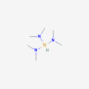 Chemical structure of N,N,N',N',N'',N''-Hexamethylsilanetriamine