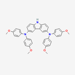 Chemical structure of N,N,N',N'-Tetrakis(4-methoxyphenyl)-9H-carbazole-3,6-diamine