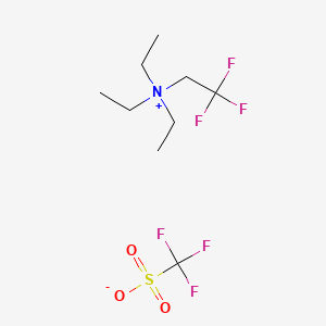 Chemical structure of 2,2,2-Trifluoroethyl triethylammonium triflate