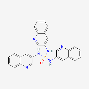 Chemical structure of N,N',N"-Tris(3-aminoquinolino)phosphoric triamide