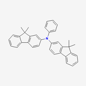 Chemical structure of N,N-Bis(9,9-dimethyl-9H-fluoren-2-yl)aniline