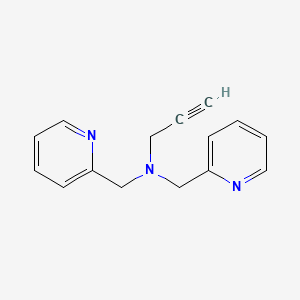 Chemical structure of N,N-Bis(pyridin-2-ylmethyl)prop-2-yn-1-amine