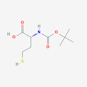 Chemical structure of N-[(1,1-Dimethylethoxy)carbonyl]-D-homocysteine