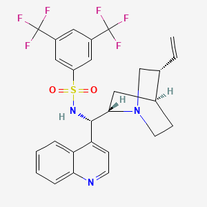 Chemical structure of N-[(8α,9S)-Cinchonan-9-yl]-3,5-bis(trifluoromethyl)benzenesulfonamide