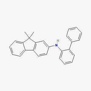 Chemical structure of N-[1,1'-Biphenyl]-2-yl-9,9-dimethyl-9H-fluoren-2-amine