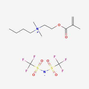Chemical structure of N-[2-(Methacryloyloxy)ethyl]-N,N-dimethylbutan-1-aminiumBis(trifluoromethanesulfonyl)imide