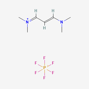 Chemical structure of N-[3-(Dimethylamino)allylidene]-N-methylmethanaminium Hexafluorophosphate