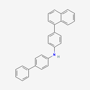 Chemical structure of N-[4-(1-Naphthyl)phenyl]-4-biphenylamine