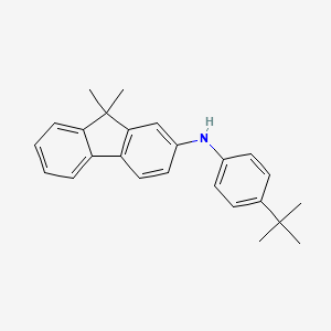 Chemical structure of N-[4-(tert-Butyl)phenyl]-9,9-dimethyl-9H-fluoren-2-amine