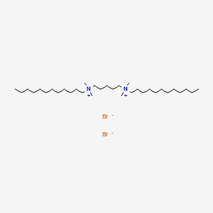 Chemical structure of N1,N5-Didodecyl-N1,N1,N5,N5-tetramethylpentane-1,5-diaminium bromide