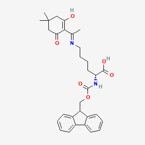Chemical structure of Fmoc-D-Lys(Dde)-OH