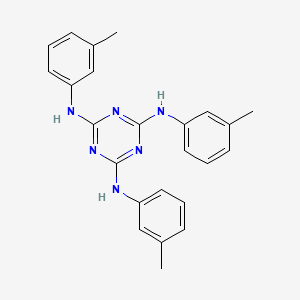 Chemical structure of N2,N4,N6-Tri-m-tolyl-1,3,5-triazine-2,4,6-triamine