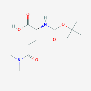 Chemical structure of N2-[(1,1-Dimethylethoxy)carbonyl]-N,N-dimethyl-D-glutamine